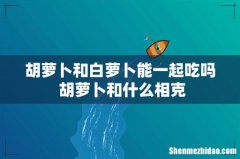 胡萝卜和白萝卜能一起吃吗 胡萝卜和什么相克