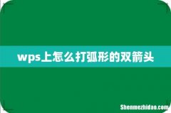 wps上怎么打弧形的双箭头