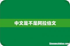 中文是不是阿拉伯文