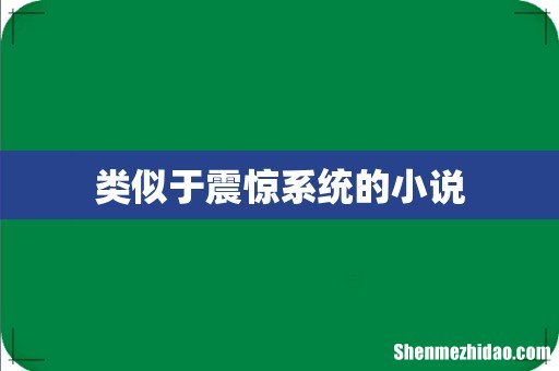 类似于震惊系统的小说