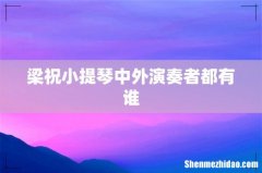梁祝小提琴中外演奏者都有谁