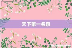 天下第一名泉