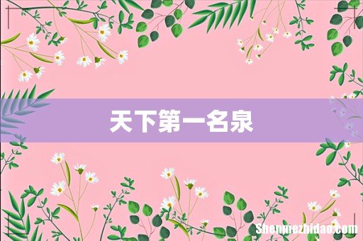 天下第一名泉