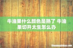 牛油果什么颜色是熟了 牛油果切开太生怎么办