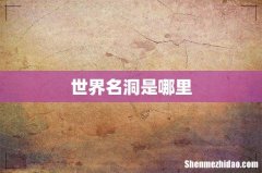 世界名洞是哪里