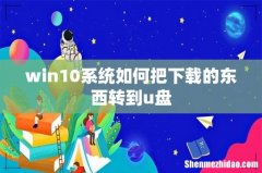 win10系统如何把下载的东西转到u盘