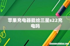 苹果充电器能给三星s22充电吗