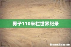 男子110米栏世界纪录