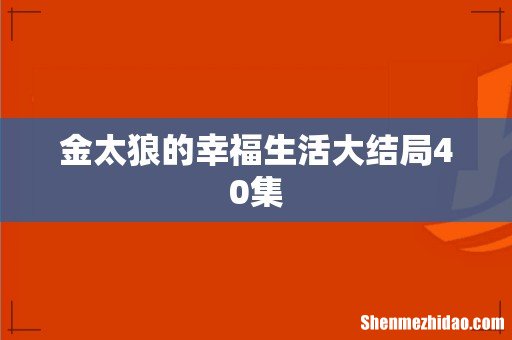 金太狼的幸福生活大结局40集