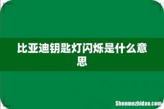 比亚迪钥匙灯闪烁是什么意思