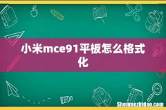 小米mce91平板怎么格式化