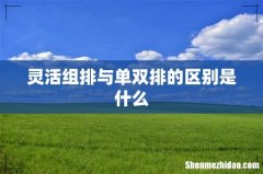 灵活组排与单双排的区别是什么