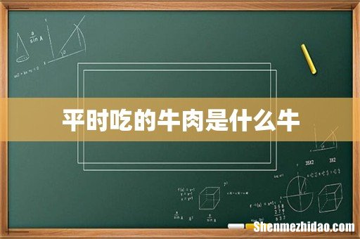 平时吃的牛肉是什么牛