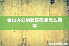 金山办公的验证码是怎么回事