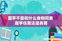 魔芋不能和什么食物同食 魔芋伤胃还是养胃