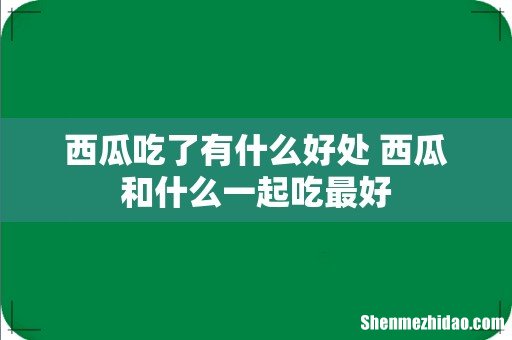 西瓜吃了有什么好处 西瓜和什么一起吃最好