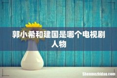 郭小希和建国是哪个电视剧人物