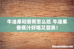 牛油果和香蕉怎么吃 牛油果香蕉汁好喝又营养！