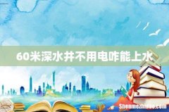 60米深水井不用电咋能上水