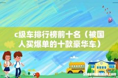 被国人买爆单的十款豪华车 c级车排行榜前十名