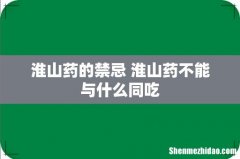 淮山药的禁忌 淮山药不能与什么同吃