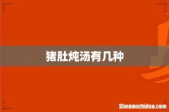 猪肚炖汤有几种