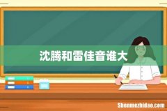 沈腾和雷佳音谁大