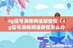 4g信号满格网速很慢怎么办 4g信号满格网速却很慢