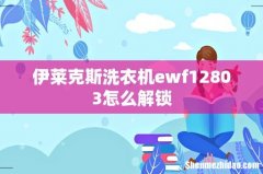 伊莱克斯洗衣机ewf12803怎么解锁