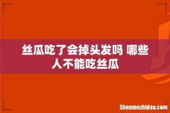 丝瓜吃了会掉头发吗 哪些人不能吃丝瓜