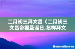 二月初三文昌帝君圣诞日,怎样拜文昌 二月初三拜文昌