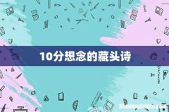 10分想念的藏头诗