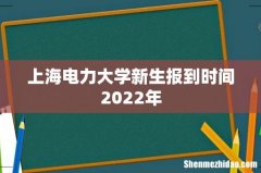 上海电力大学新生报到时间2022年
