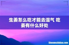 生姜怎么吃才能去湿气 吃姜有什么好处