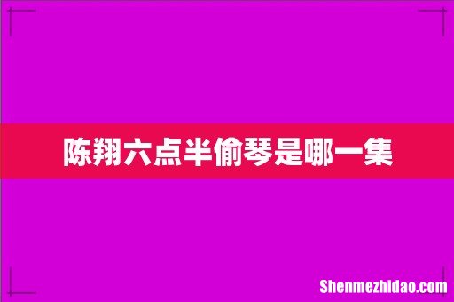 陈翔六点半偷琴是哪一集