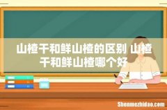 山楂干和鲜山楂的区别 山楂干和鲜山楂哪个好