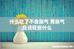 什么吃了不会胀气 胃胀气应该吃些什么