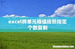 excel将单元格值按照指定个数复制