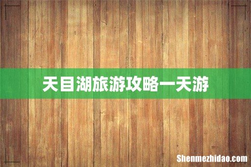 天目湖旅游攻略一天游