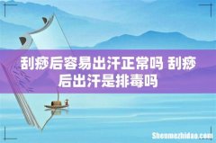 刮痧后容易出汗正常吗 刮痧后出汗是排毒吗