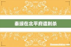 秦琼在北平府遭刺杀