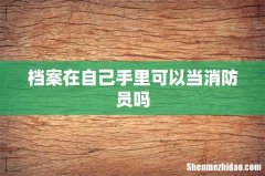 档案在自己手里可以当消防员吗