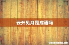 云开见月是成语吗