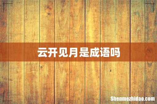 云开见月是成语吗