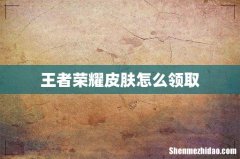 王者荣耀皮肤怎么领取