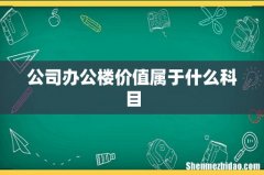 公司办公楼价值属于什么科目