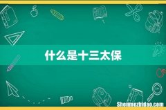 什么是十三太保