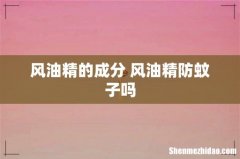 风油精的成分 风油精防蚊子吗