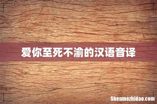 爱你至死不渝的汉语音译