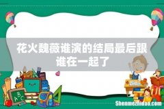 花火魏薇谁演的结局最后跟谁在一起了